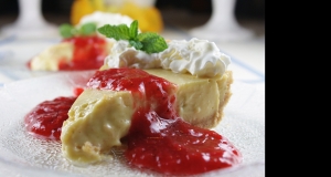 Breezy Key Lime Pie with Strawberry Rhubarb Glaze