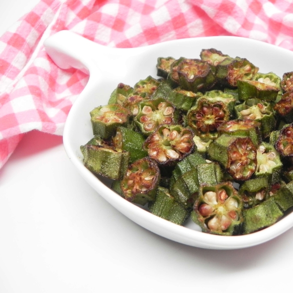 Air Fryer Roasted Okra