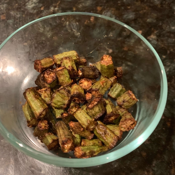 Air Fryer Roasted Okra