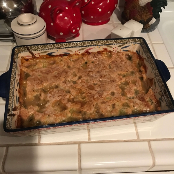 Old Fashioned Rhubarb Cobbler