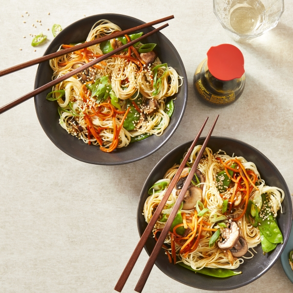 Quick Noodle-Veggie Bowls