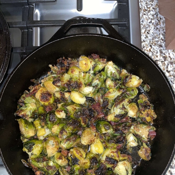 Maple Roasted Brussels Sprouts with Bacon