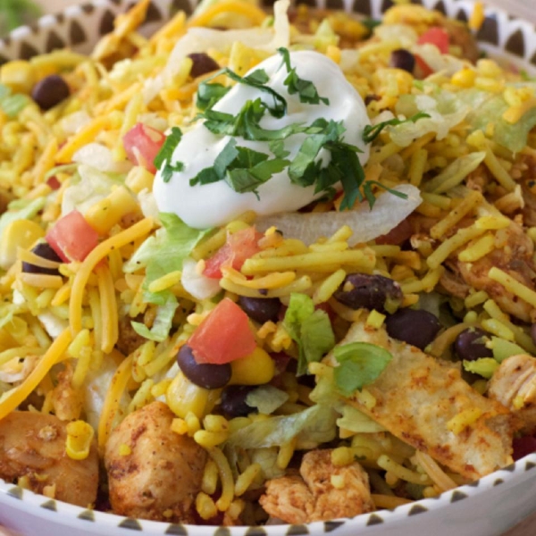 Chicken and Rice Taco Salad