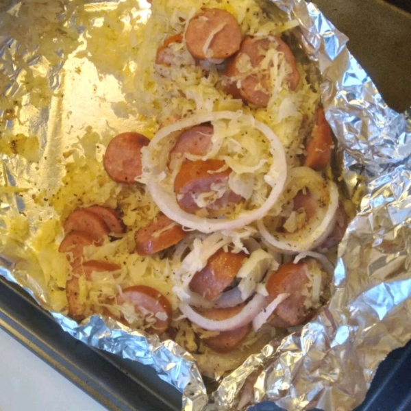 Roasted Sausage and Sauerkraut