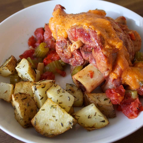 Creole Pork Shanks with Sweet Potato Gravy