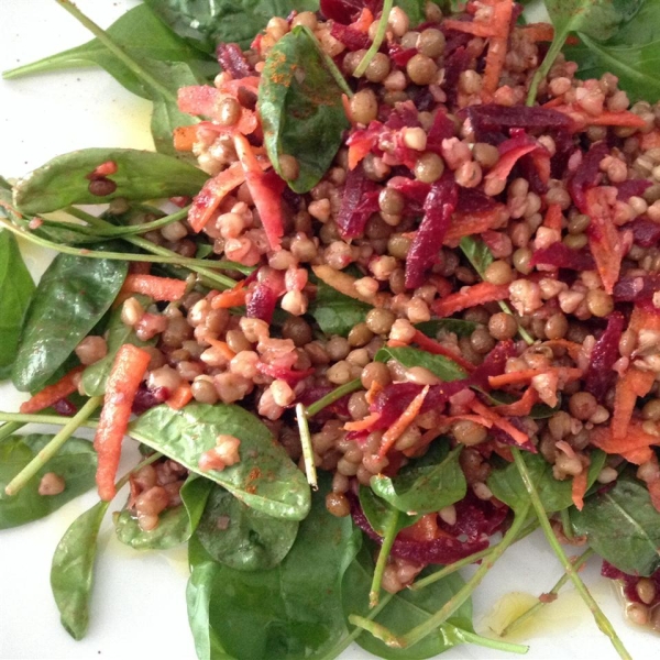 Lentils and Buckwheat Salad To Go (Gluten-Free)