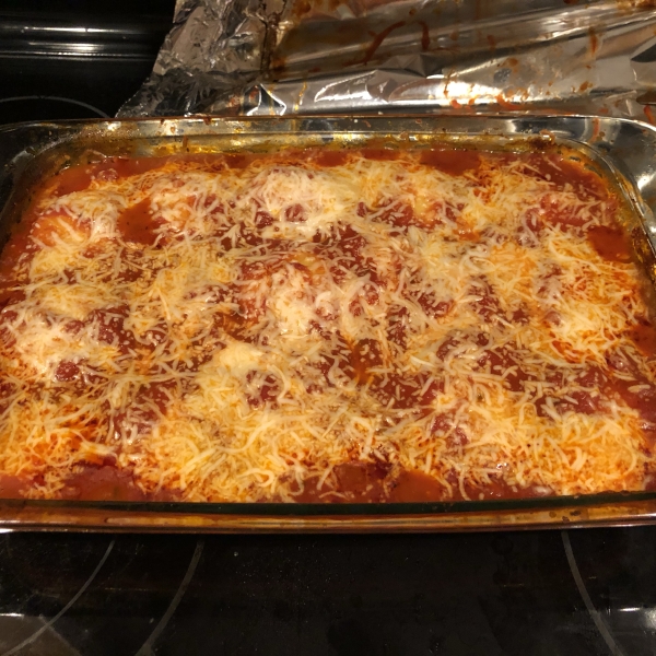 Beefy Baked Ravioli