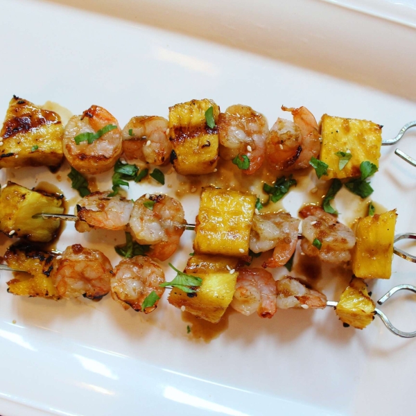 Grilled Teriyaki Shrimp and Pineapple Skewers