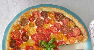 Heirloom Tomato Tart with Pesto and Mozzarella