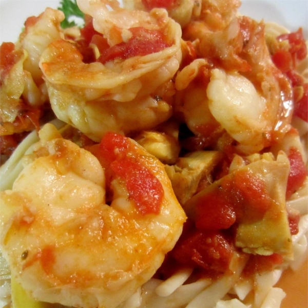 Shrimp Primavera with Sun-Dried Tomatoes