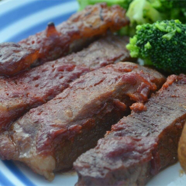 Baked Round Steak in Barbeque Sauce