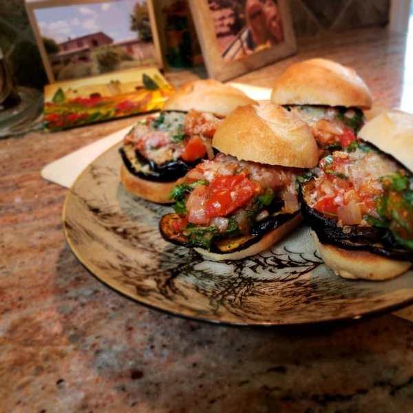 Roasted Eggplant Parmesan Focaccia