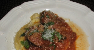 Creamy Polenta with Arrabbiata Sausage Ragout