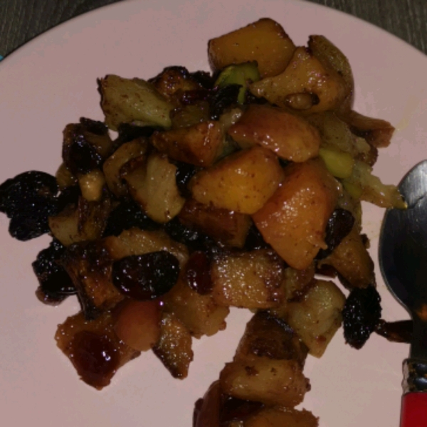 Butternut Squash with Apple and Cranberries