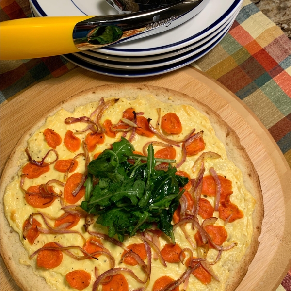 Honey-Roasted Carrot and Goat Cheese Pizza