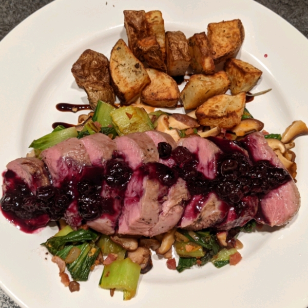Pan-Seared Duck Breast with Blueberry Sauce