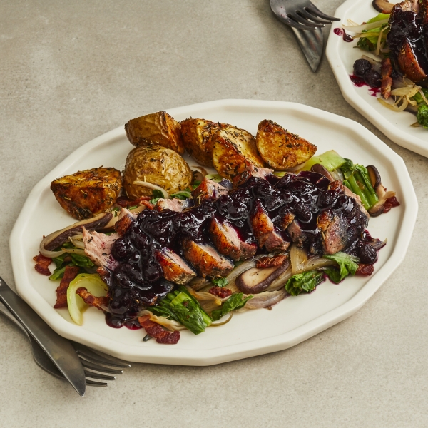 Pan-Seared Duck Breast with Blueberry Sauce
