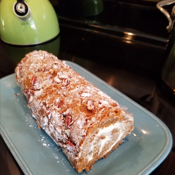 Pumpkin Roll with Cream Cheese Frosting