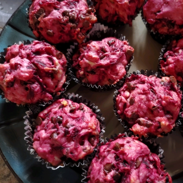 Savoury Beet Muffins