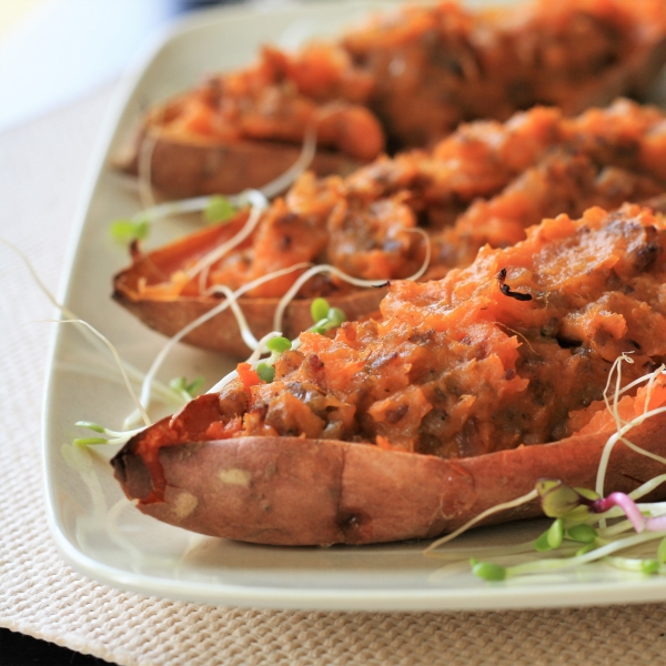 Stuffed Sweet Potato Skins