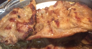 Grilled Pork Steaks with Lemon Butter Sauce