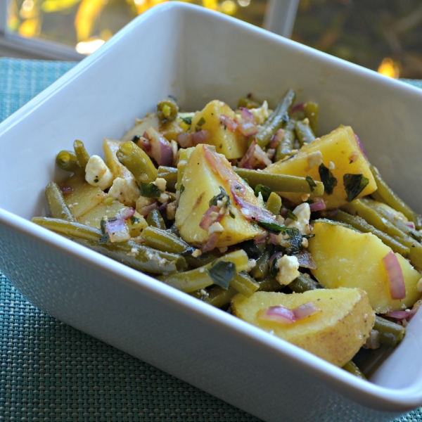 Warm Green Bean and Potato Salad with Goat Cheese