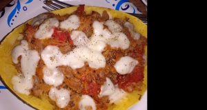 Spaghetti Squash Casserole in the Shell