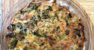 Ham and Broccoli Quiche with Hash Brown Crust