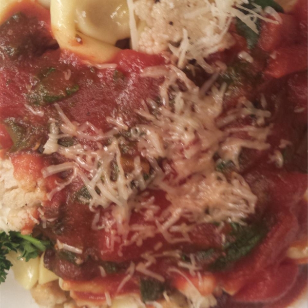 Cheese Tortellini with Spinach
