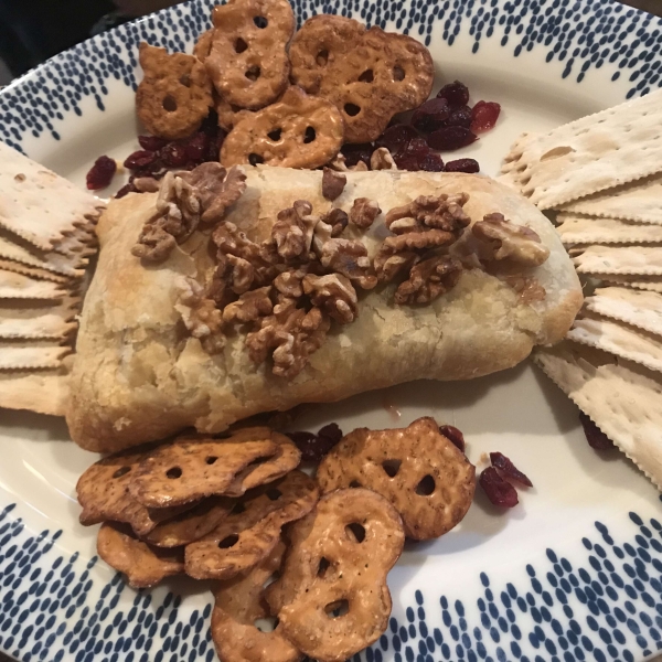 Raspberry Walnut Baked Brie