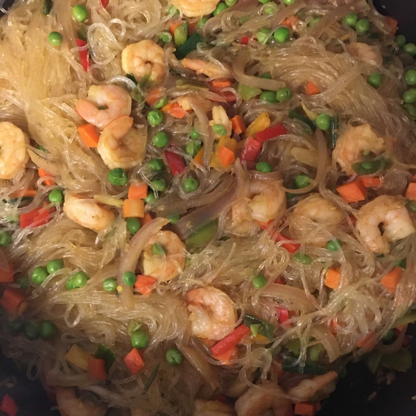 Singapore Noodle Curry Shrimp