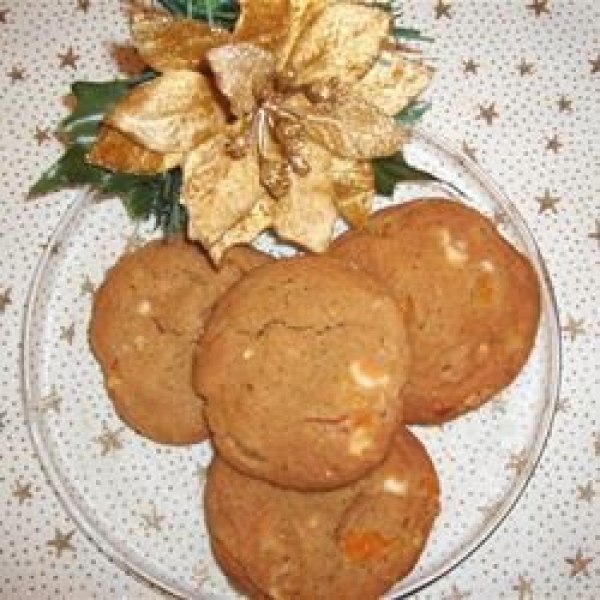 Apricot and White Chip Cookies with Almonds