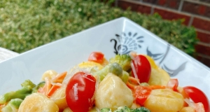 Skillet Gnocchi Primavera with Lemon Cream Sauce