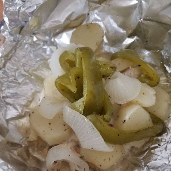Grilled Chicken and Potato Foil Packs