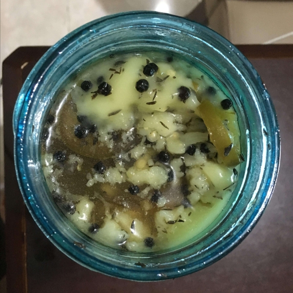 Pickled Garlic and Jalapeno Peppers