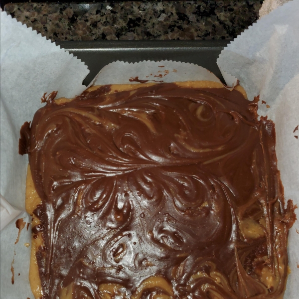 Chocolate Peanut Butter Swirl Fudge