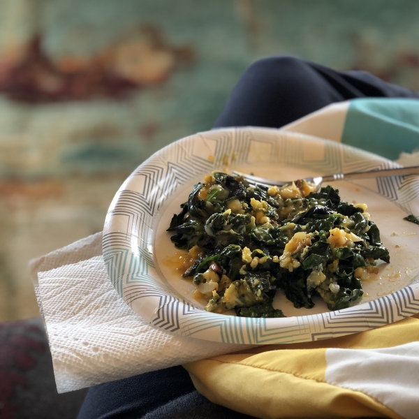 Eggs and Greens Breakfast Dish