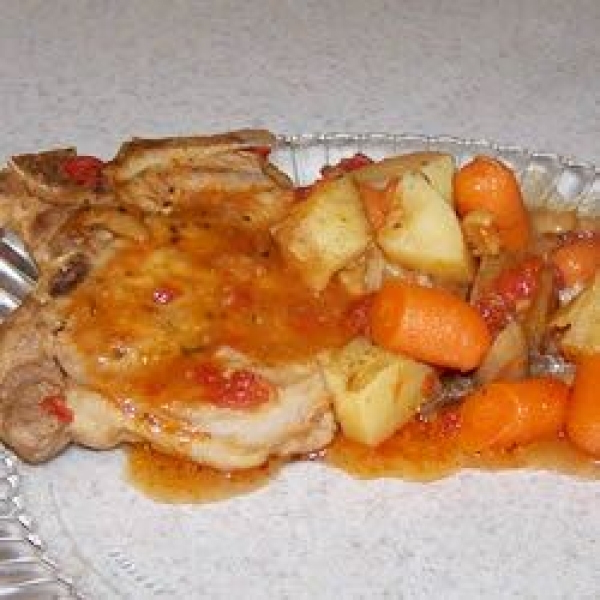One Skillet Pork Supper