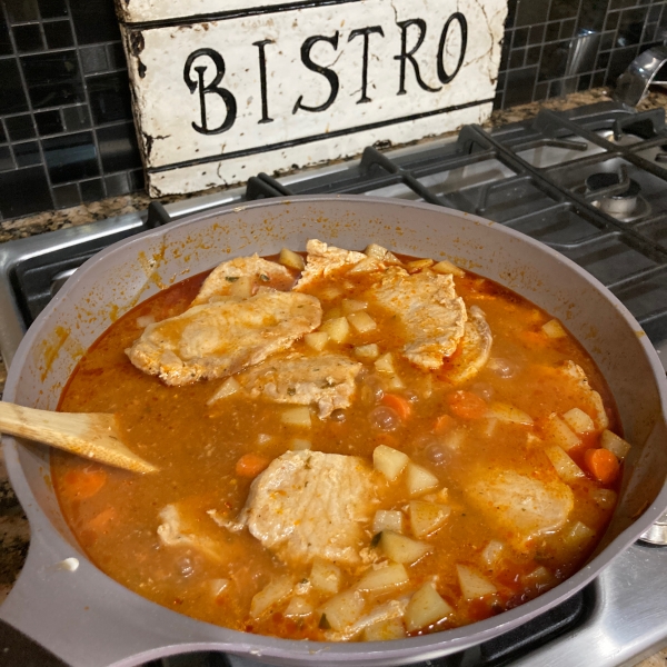 One Skillet Pork Supper