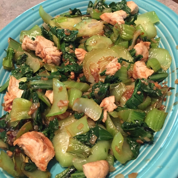 Spicy Bok Choy in Garlic Sauce