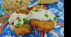 Crispy Chicken Croquettes with Garlic Butter Sauce
