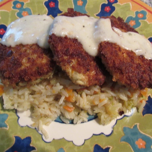 Crispy Chicken Croquettes with Garlic Butter Sauce