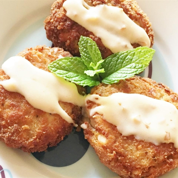 Crispy Chicken Croquettes with Garlic Butter Sauce