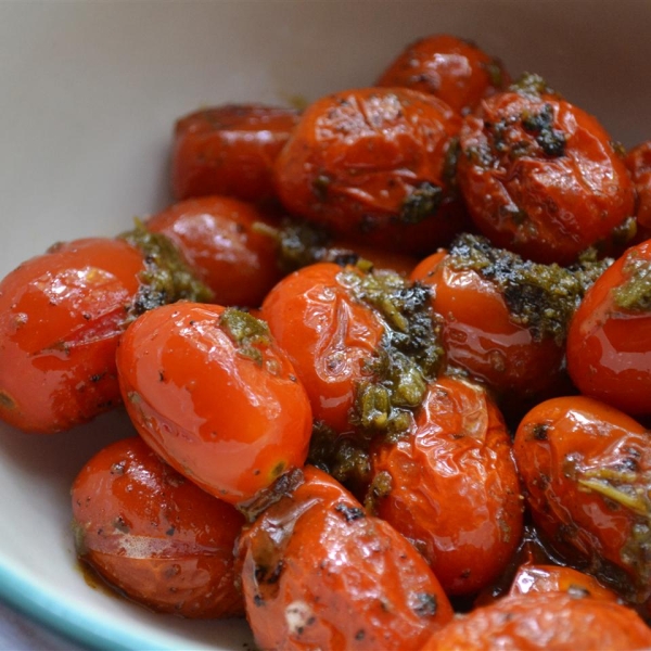 Blistered Tomatoes with Herbs