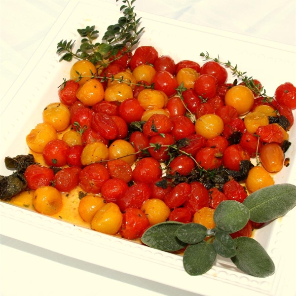 Blistered Tomatoes with Herbs