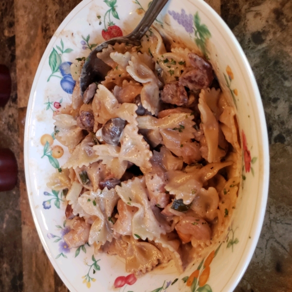 Shrimp and Mushroom Angel Hair Pasta