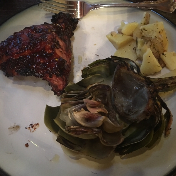 Grilled Potatoes and Onion