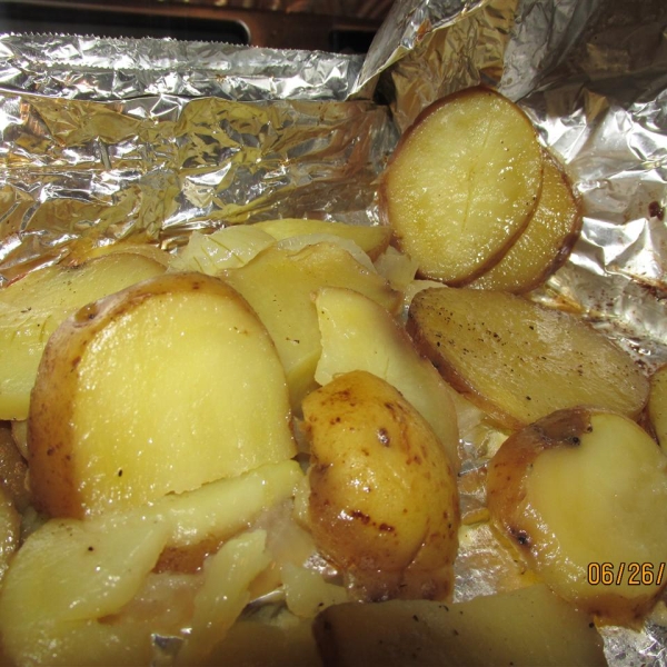 Grilled Potatoes and Onion