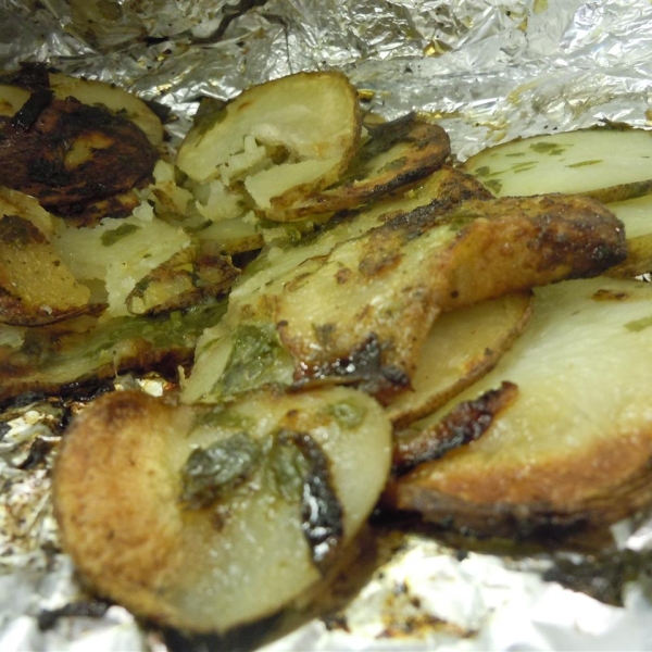 Grilled Potatoes and Onion