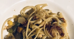 Jan's Pasta-N-Peas with Tuna and Sun-Dried Tomatoes